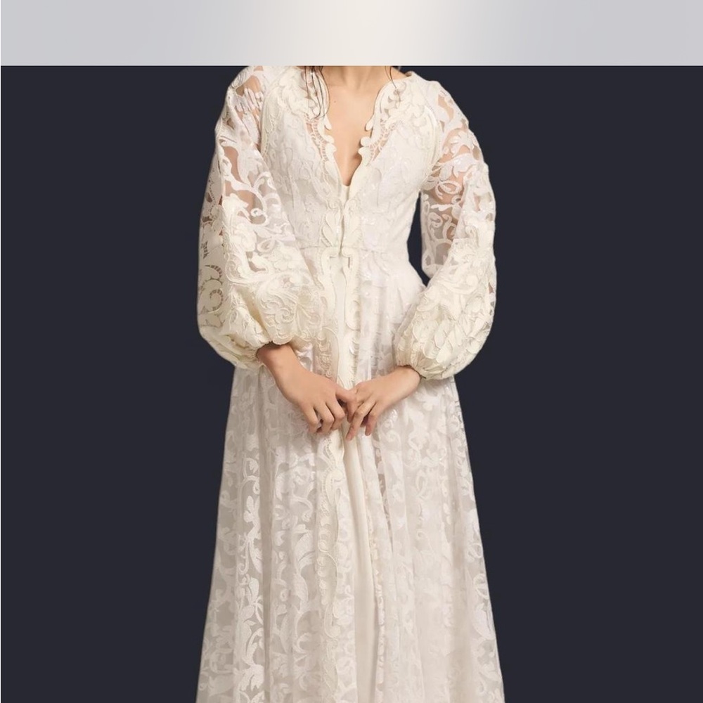 Anthropologie White Maxi Dress - Picture 4 of 9